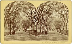 Stereograph of Boston Common by Benjamin W. Kilburn