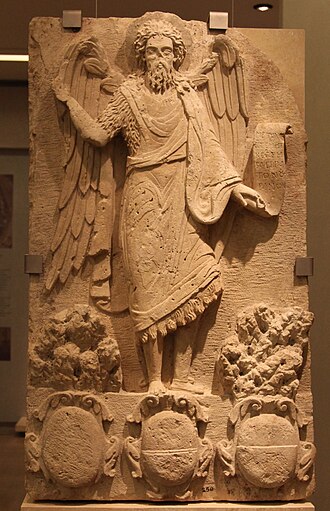 Limestone relief of John the Baptist from Zakynthos, Byzantine and Christian Museum, Greece