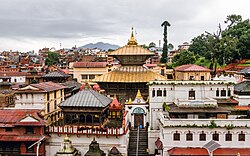 Pashupatinath Temple in Nepal, dedicated to the Hindu deity Shiva as the lord of all beings