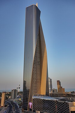 Al Hamra Tower is the tallest sculpted tower in the world.