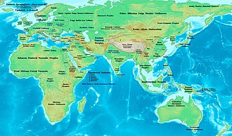 Map of the Eastern Hemisphere in 1000 BC.