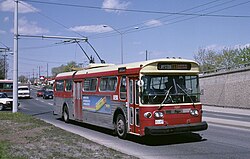 New Flyer trolleybus in Toronto, Canada
