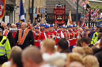 Orangemen parading in Larkhall, Scotland (12 of July 2008)