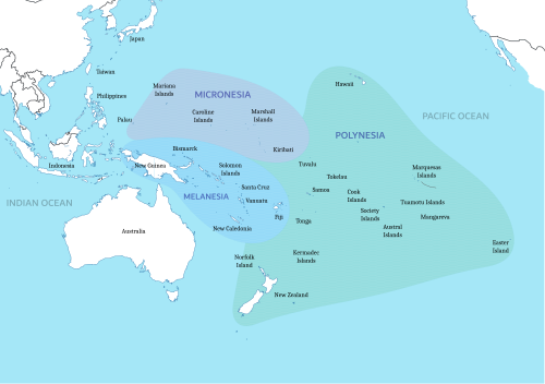 Polynesia is one of three major cultural areas of the Pacific Ocean islands, along with Melanesia and Micronesia.