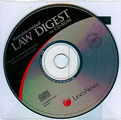 2007 Edition of LexisNexis Martindale-Hubbell Law Digest on CD-ROM