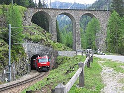 Toua spiral tunnel on the RhB Albulabahn