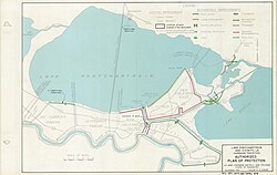 Authorized Plan of Protection for Lake Pontchartrain and Vicinity, Louisiana, November 1965. Map by U.S. Army Engineer District, New Orleans Corps of Engineers. Revised Dec 1970 and April 1978.