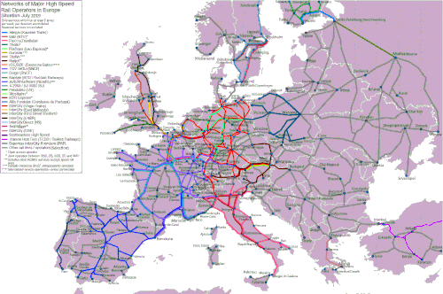 The ICE network is an integral part of Europe's high-speed rail system.