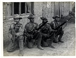 Typical Baluchi riflemen (Estaire-La Bassée Road, France, 1915