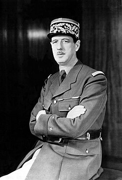 Charles de Gaulle, President and head of state of the French Fifth Republic (1959–1969)