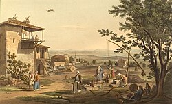 Gravure of Larissa, c. 1820