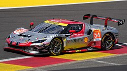 The No. 54 Vista AF Corse Ferrari 296 GT3 belonging to Castellaci at the 2024 6 Hours of Spa-Francorchamps