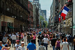 Madero Street in the Historic center of Mexico City