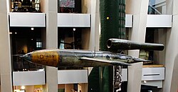 V-1 flying bomb on display