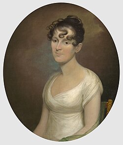 Portrait of Elizabeth Wirt, painted c. 1809–10 by Cephas Thompson