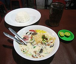 Soto Betawi, a popular variant of soto in the Jakarta area