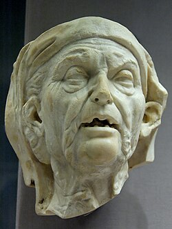 Head of an old woman, a good example of realism