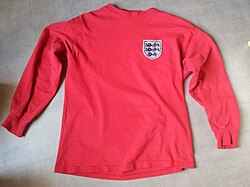 England's away jersey worn in the 1966 World Cup final