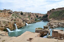 The remains of the Shushtar Historical Hydraulic System, a UNESCO World Heritage Site