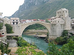 The Mostar Bridge was commissioned by Suleiman the Magnificent in 1557
