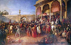The Lahore Darbar by Ágoston Schoefft (1842)