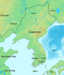 Goguryeo at its height, in 476 AD