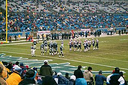 The Patriots on the road at Carolina on January 6, 2002