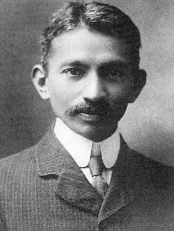 Gandhi photographed in South Africa (1909)
