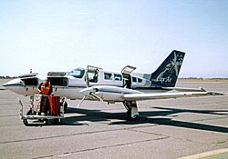 Cape Air Cessna 402 being unloaded at Nantucket in 2005