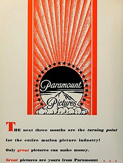 A Paramount Pictures ad in The Film Daily, 1932