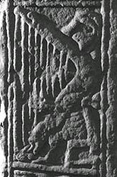 The harpist on the Dupplin Cross, Scotland, c. 800 AD