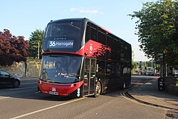 The Harrogate Bus Company's 36, another of Transdev Blazefield's flagship services
