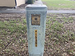 A termination block station in Port Charlotte, Florida with United Telecom markings.