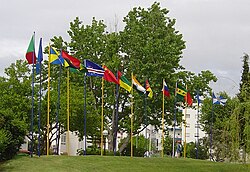 Flags of the countries of origin of the main immigrant communities in the municipality of Seixal
