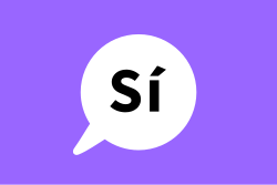 The Catalan National Assembly's pro-independence "Sí" flag
