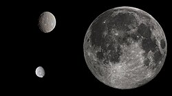Miranda's size compared to 1 Ceres and the Moon