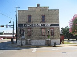 The Pomeroy & Pelton Tobacco Warehouse in downtown Edgerton