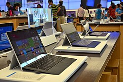 Surface Pro 3, part of the Surface series of 2-in-1 laptops by Microsoft