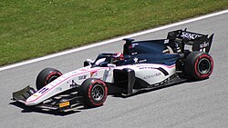 Ilott at the 2019 Spielberg Formula 2 round with Charouz