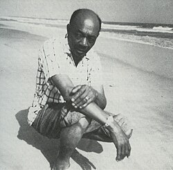 Hall on a beach in Ghana, 1950