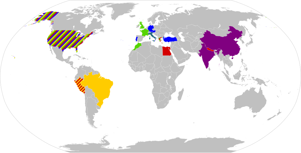 Countries visited on-screen throughout the events of the films Visited in Raiders of the Lost Ark Visited in Temple of Doom Visited in Last Crusade Visited in Kingdom of the Crystal Skull Visited in Dial of Destiny