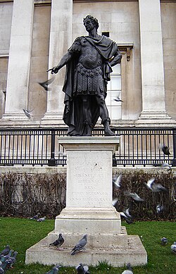 1686 statue of James II by Peter Van Dievoet in Trafalgar Square, London