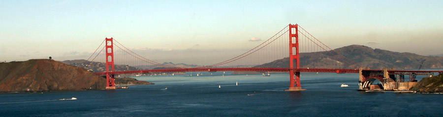 The presence of smog in California is shown near the Golden Gate Bridge. The brown coloration is due to the NO2 formed from photochemical smog reactions.