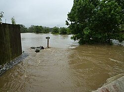 The flooded River Simene in 2012