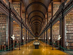 The longroom at the Trinity College Library