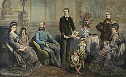 Painting of Franz Joseph with his family