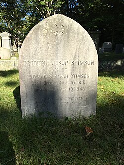 Frederic Jesup Stimson's grave in the Old Village Cemetery