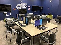 A photo of a video game room from the St. Catharines Public Library (SCPL)