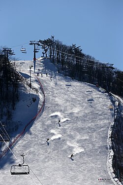 One of the venues that was used for the 2018 Winter Olympics (taken in 2013).