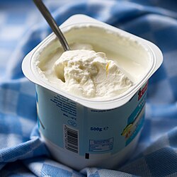 Unstirred Turkish Süzme Yoğurt (strained yogurt), with a 10% fat content
